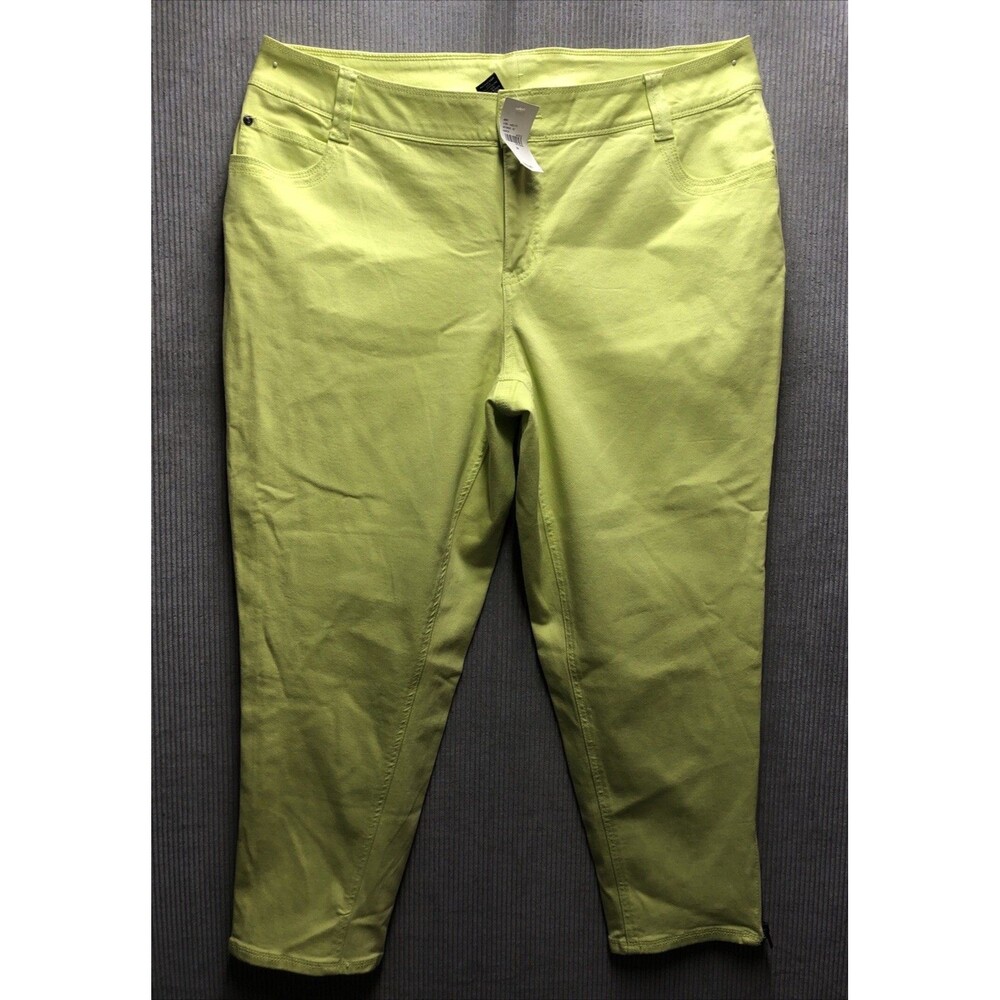 Lane Bryant Ankle Jeans Size 20 Yellow Ankle Zipper NWT